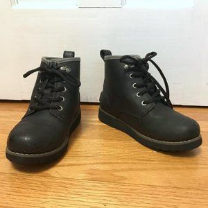 UGG Waterproof Leather Black Boots Boy Size 1